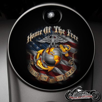 Custom Fuel Door - Home of the Free Marines