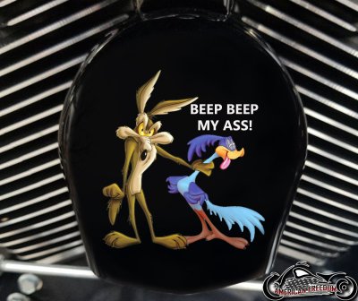 Custom Horn Cover - Beep Beep My Ass Roadrunner