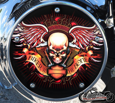 Custom Derby Cover - Biker To The Bone