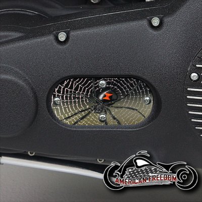 Custom Oval Inspection Cover - Spider On Web