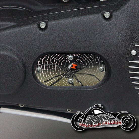 Custom Oval Inspection Cover - Spider On Web