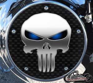 Custom Derby Cover - Punisher CF Blue Eyes