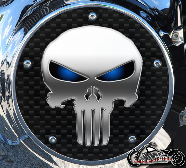 Custom Derby Cover - Punisher CF Blue Eyes