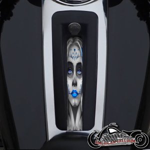 Harley Ultra Limited Dash Insert - Sugar Skull Blue