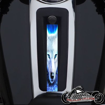 Harley Ultra Limited Dash Insert - Blue Rose Wolf