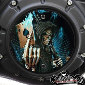 Indian Scout Derby Cover - Reaper Ace Shotgun Blue