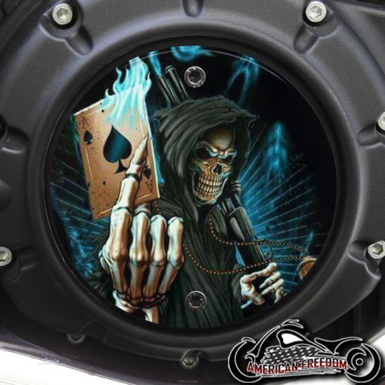 Indian Scout Derby Cover - Reaper Ace Shotgun Blue