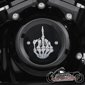 Chrome Harley Davidson Timing Cover - Boned Middle Finger