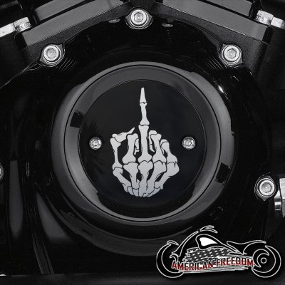 Chrome Harley Davidson Timing Cover - Boned Middle Finger