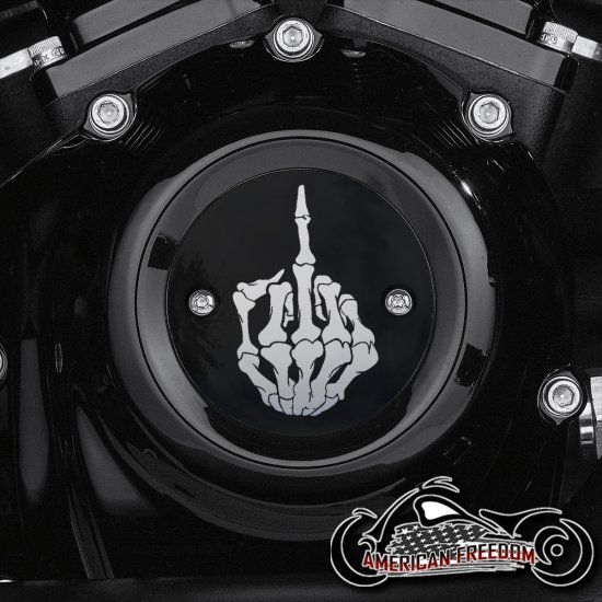 Chrome Harley Davidson Timing Cover - Boned Middle Finger