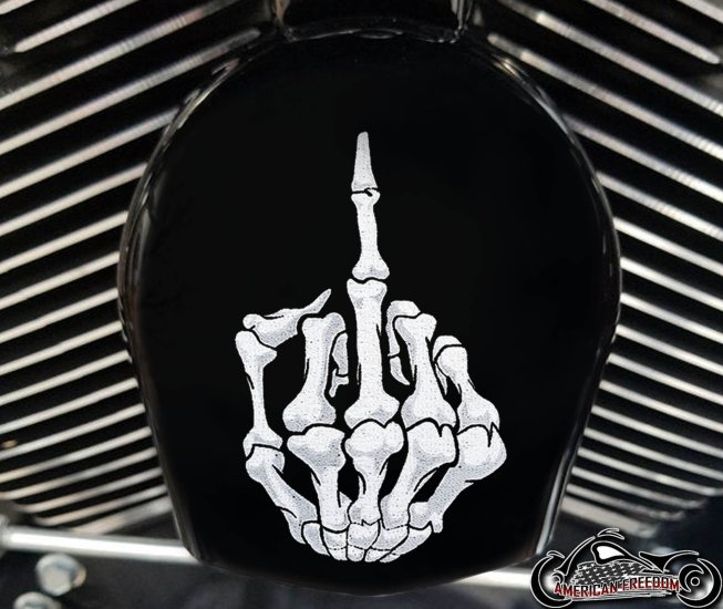 Custom Horn Cover - Boned Middle Finger