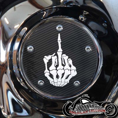 Custom Timing Cover - Middle Finger Skeleton