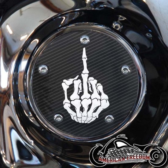 Custom Timing Cover - Middle Finger Skeleton