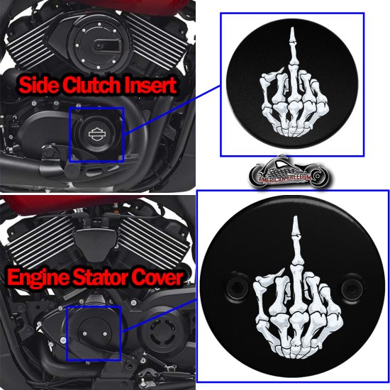 Harley Davidson XG500/XG750 2 Piece Set Bone Middle Finger