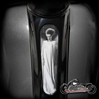 Harley 8 Inch Dash Insert - Bride Of Frankenstein
