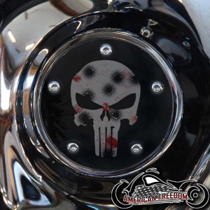 Custom Timing Cover - Punisher CF Bullet Holes