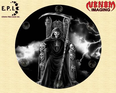 SUZUKI M109R Derby/Engine Cover - B&W Lightning Throne Reaper