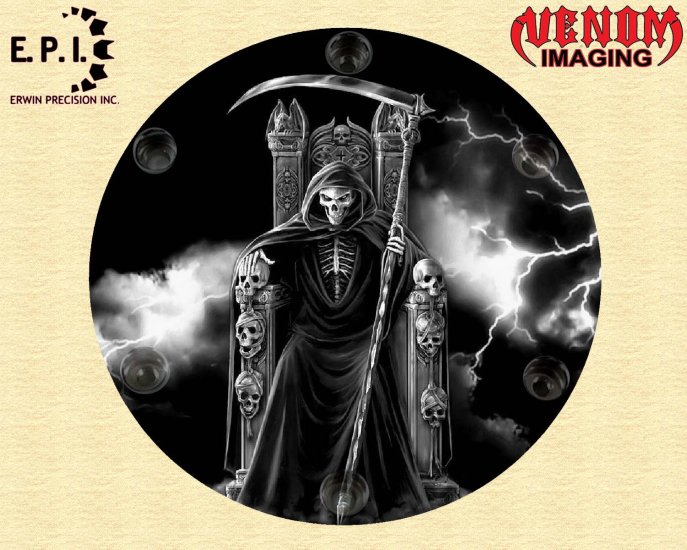 SUZUKI M109R Derby/Engine Cover - B&W Lightning Throne Reaper