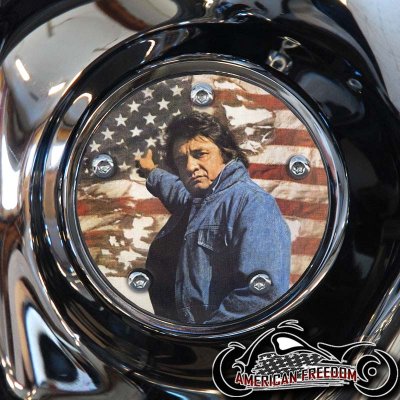 Custom Timing Cover - Johnny Cash Flag
