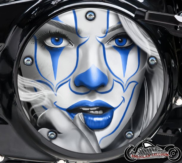 Custom Fuel Door - Chicano Girl (Blue)