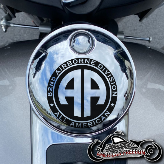 Chrome Harley Davidson Fuel Door - 82nd Airborne