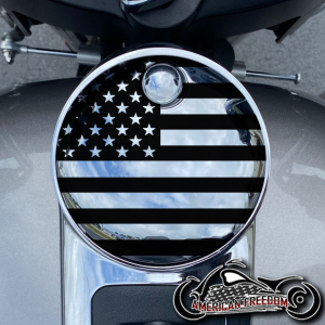 Chrome Harley Davidson Fuel Door - US Flag