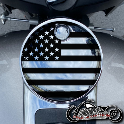 Chrome Harley Davidson Fuel Door - US Flag