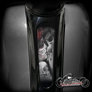 Harley 8 Inch Dash Insert - Death Kiss Red