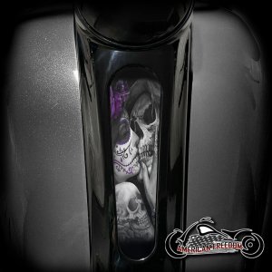 Harley 8 Inch Dash Insert - Death Kiss Purple
