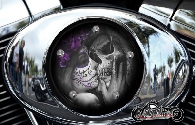 Custom Air Cleaner Cover - Death Kiss (Purple)