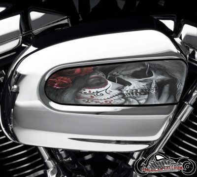 Harley Davidson Wedge Air Cleaner Insert - Death Kiss (Red)