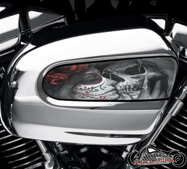 Harley Davidson Wedge Air Cleaner Insert - Death Kiss (Red)