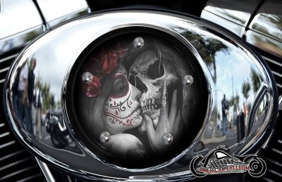 Custom Air Cleaner Cover - Death Kiss (Red)