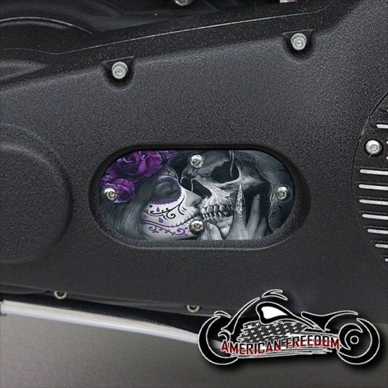 Custom Oval Inspection Cover - Death Kiss Purple