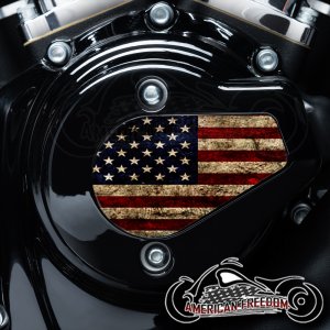 Harley Davidson VVT Timing Medallion - Distressed Flag