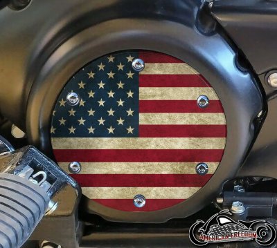 SUZUKI M109R Derby/Engine Cover - Distressed Flag