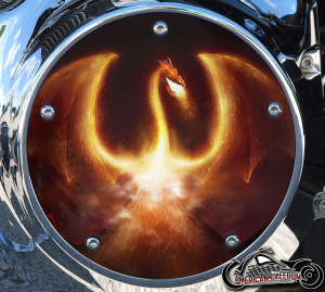 Custom Derby Cover - Volcano Dragon