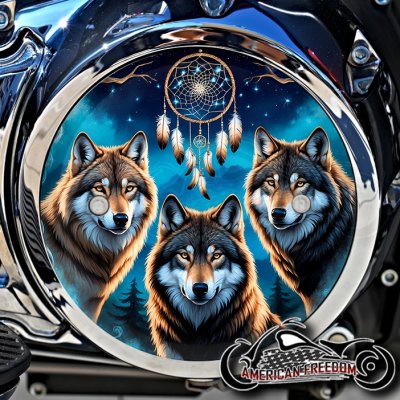 Indian 2021+ Thunderstroke Challenger Derby - Dreamcatcher Wolf