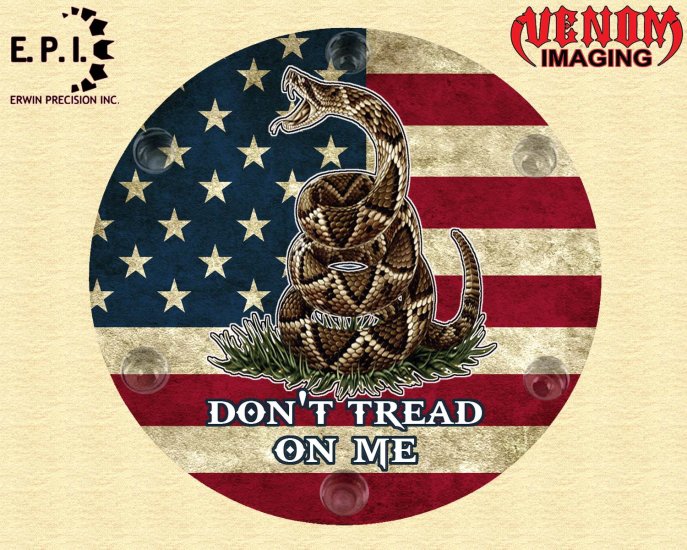 SUZUKI M109R Derby/Engine Cover - Don't Tread On Me