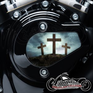 Harley Davidson VVT Timing Medallion - 3 Crosses G/S