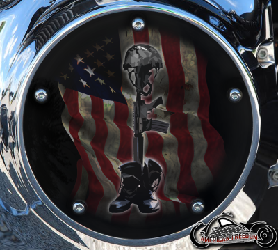 Custom Derby Cover - Fallen Soldier Flag