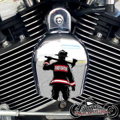 Chrome Harley Davidson Horn Cover - FireFighter