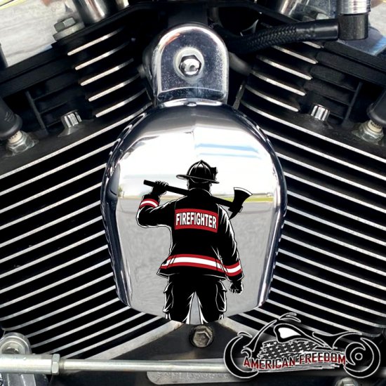 Chrome Harley Davidson Horn Cover - FireFighter