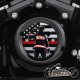 Chrome Harley Davidson Timing Cover - Firefighter US Flag