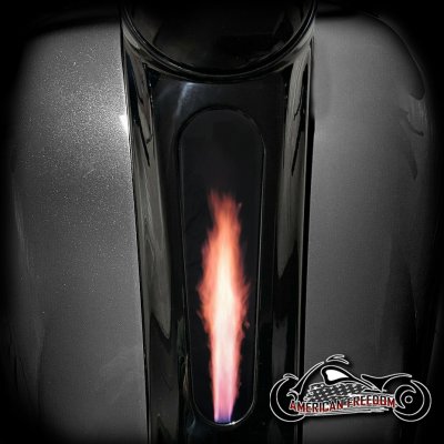 Harley 8 Inch Dash Insert - Flame