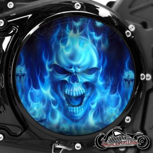 Indian 2020-22 Challenger Pursuit Derby - Flame Skull Blue