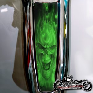 Harley 2024+ Street Glide & Road Glide Dash Insert - Flame Green