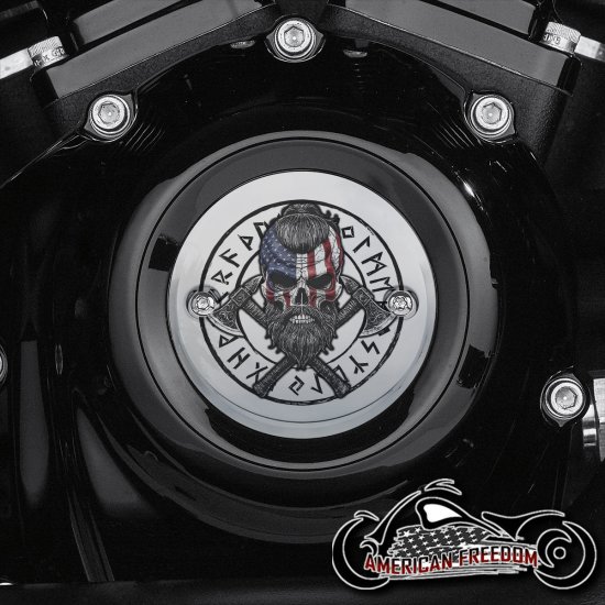 Chrome Harley Davidson Timing Cover - Freedom Never Dies Viking