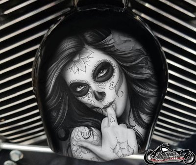 Custom Horn Cover - FYU Day Of Dead Girl