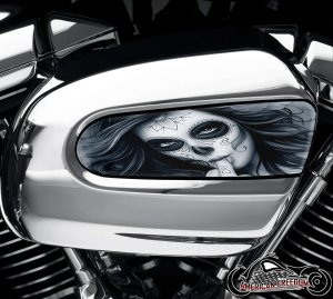 Harley Davidson Wedge Air Cleaner Insert - Middle Finger Gal
